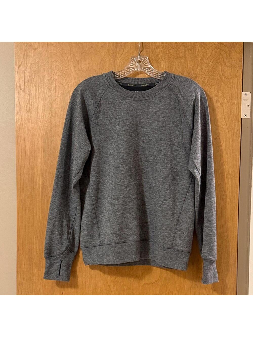 Brooks Men's Charcoal Crewneck Run Happy Top  XSmall